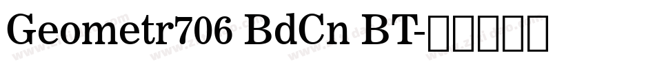 Geometr706 BdCn BT字体转换